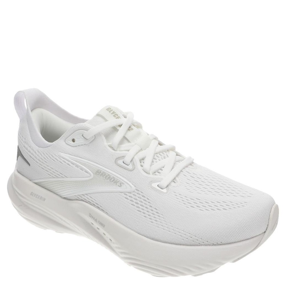 Brooks Women's Glycerin 22 Running Shoes White White Grey Size 9.5 NWB